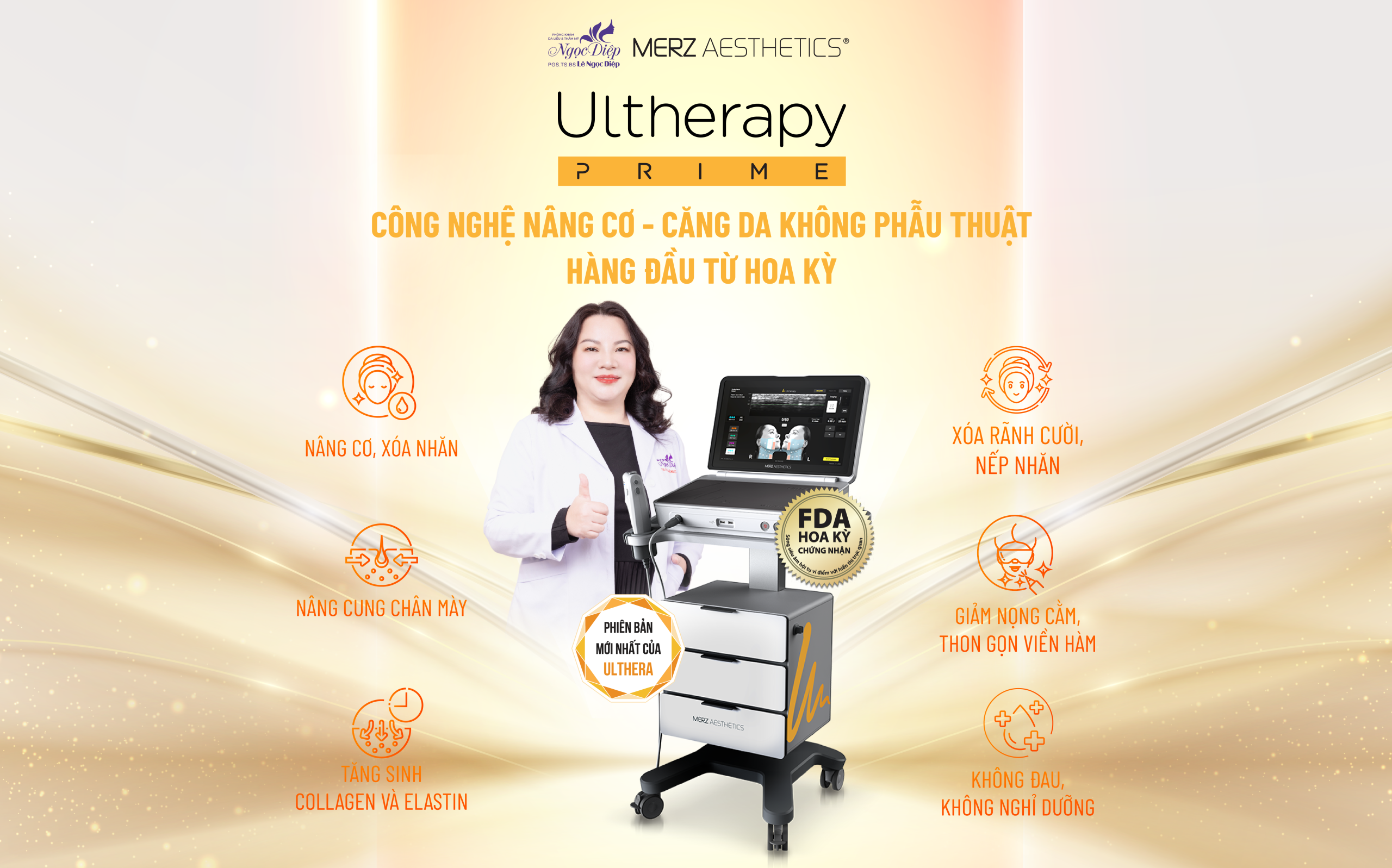 Ultherapy PRIME - Công nghệ Nâng Cơ - Căng Da Không Phẫu Thuật Hàng Đầu Từ Hoa Kỳ